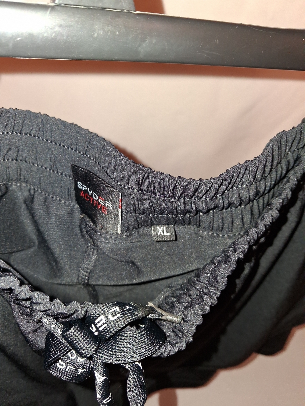 Spyder Black Layered Athletic Shorts with Logo - Picture 2 of 3